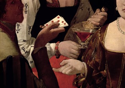 Der Betrüger mit dem Karo-Ass (Detail der Spieler) von Georges de La Tour